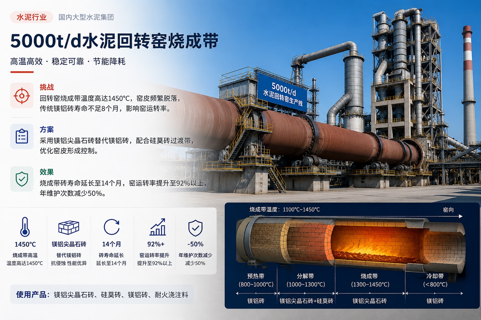 水泥行业 5000t/d 熟料级水泥回转窑 部位配套实景