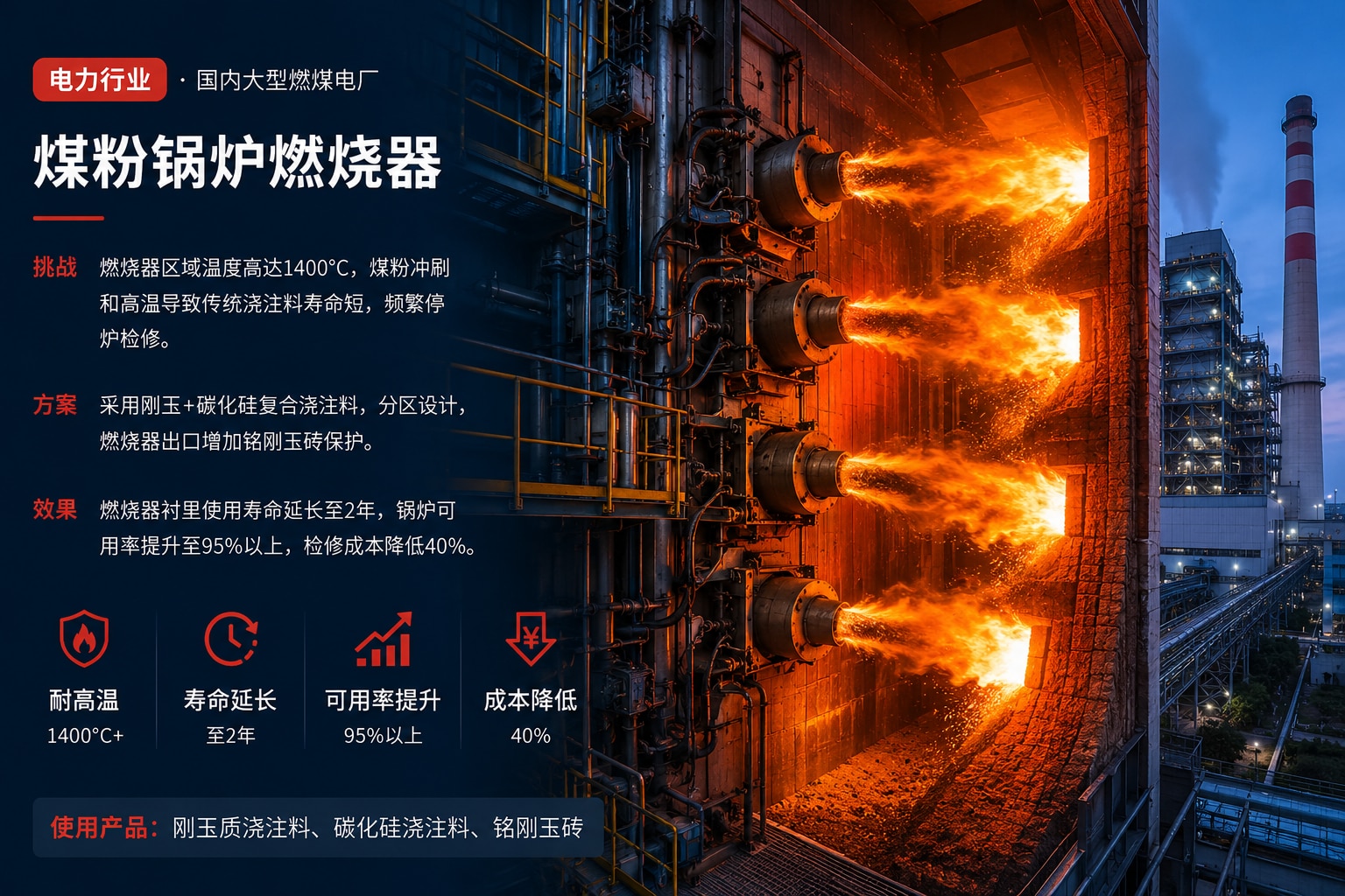 电力环保行业 煤粉锅炉燃烧器 部位配套实景