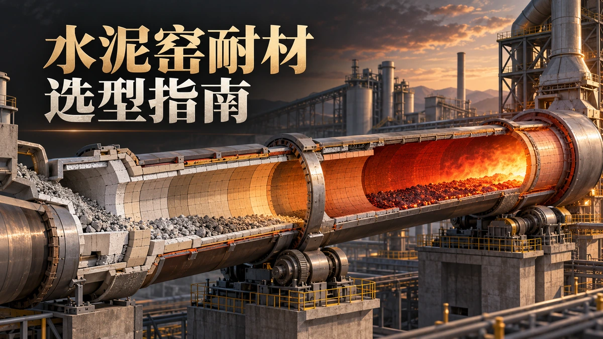 水泥窑耐火材料选型指南：从材料机理到窑内系统配置 · AI生成专题示意图